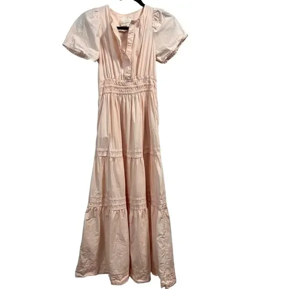 sachin and babi light blue dress Frangipani Dress With Hieroglyph Embroidery